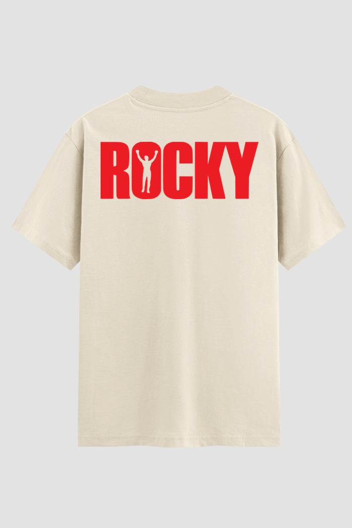 Camiseta Oversized Suedine Rocky Balboa Rocky Bold Red