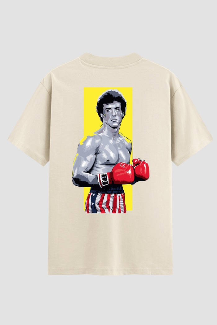 Camiseta Oversized Suedine Rocky Balboa Rocky Champion