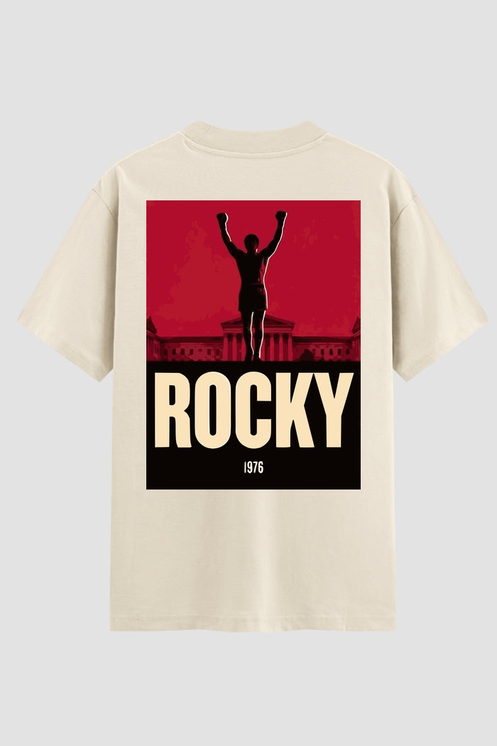 Camiseta Oversized Suedine Rocky Balboa Rocky Crimson