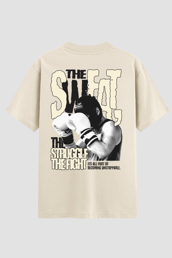 Camiseta Oversized Suedine boxe Becoming Unstoppable