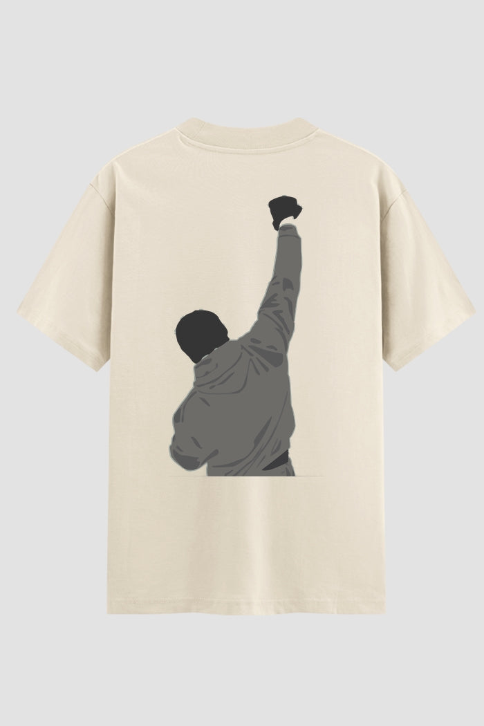 Camiseta Oversized Suedine Rocky Balboa Victory Steps