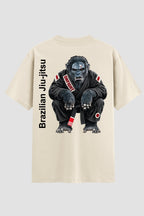 Camiseta Oversized Suedine Jiu-Jitsu Gorila Faixa Preta
