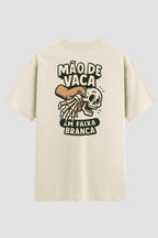 Camiseta Oversized Suedine Jiu-Jitsu mão de vaca em faixa branca modelo 02