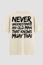 Camiseta Oversized Suedine Muay Thai Never Underestimate