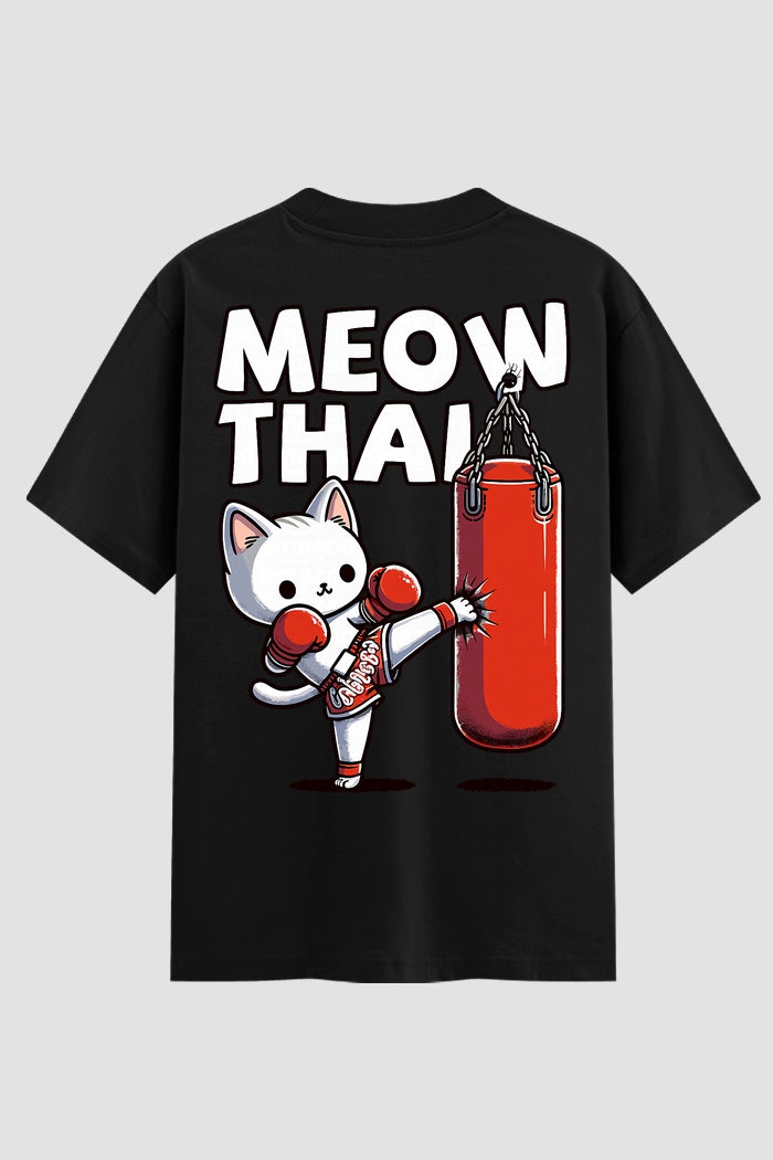 Camiseta Oversized Suedine Muay Thai  Meow Thai