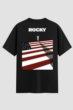 Camiseta Oversized Suedine Rocky Balboa American Flag Ring