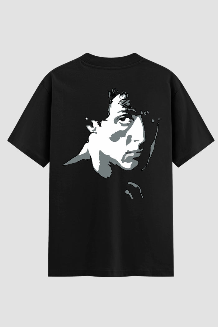 Camiseta Oversized Suedine Rocky Balboa Sketch
