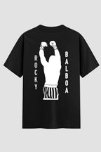 Camiseta Oversized Suedine Rocky Balboa Vertical Line