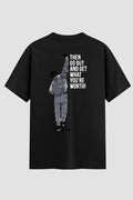 Camiseta Oversized Suedine Rocky Balboa Get What You're Worth