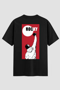 Camiseta Oversized Suedine Rocky Balboa Red Victory Silhouette