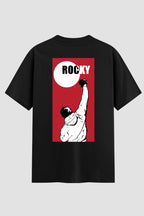 Camiseta Oversized Suedine Rocky Balboa Red Victory Silhouette