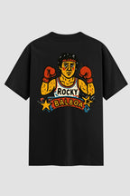 Camiseta Oversized Suedine Rocky Balboa Cartoon Star