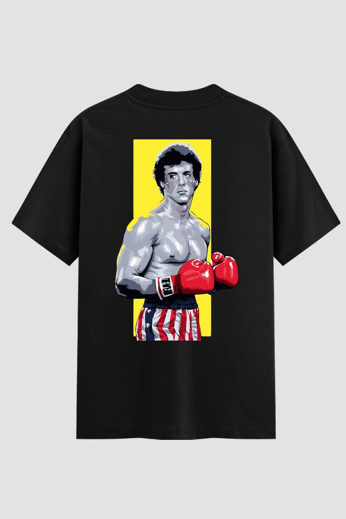Camiseta Oversized Suedine Rocky Balboa Rocky Champion
