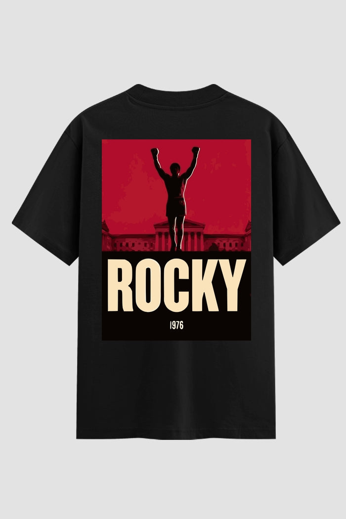 Camiseta Oversized Suedine Rocky Balboa Rocky Crimson