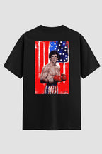 Camiseta Oversized Suedine Rocky Balboa Rocky Stars