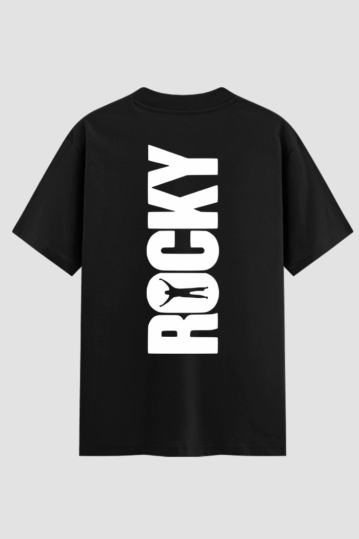 Camiseta Oversized Suedine Rocky Balboa Rocky Vertical