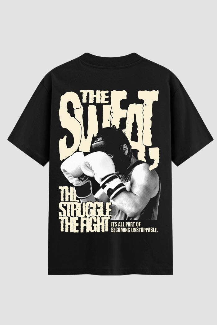 Camiseta Oversized Suedine boxe Becoming Unstoppable