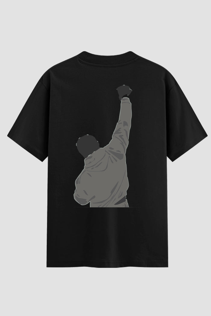 Camiseta Oversized Suedine Rocky Balboa Victory Steps