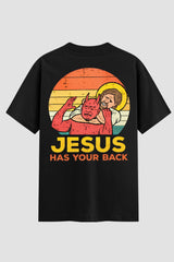 Camiseta Oversized Suedine Jiu-jitsu Jesus has your back