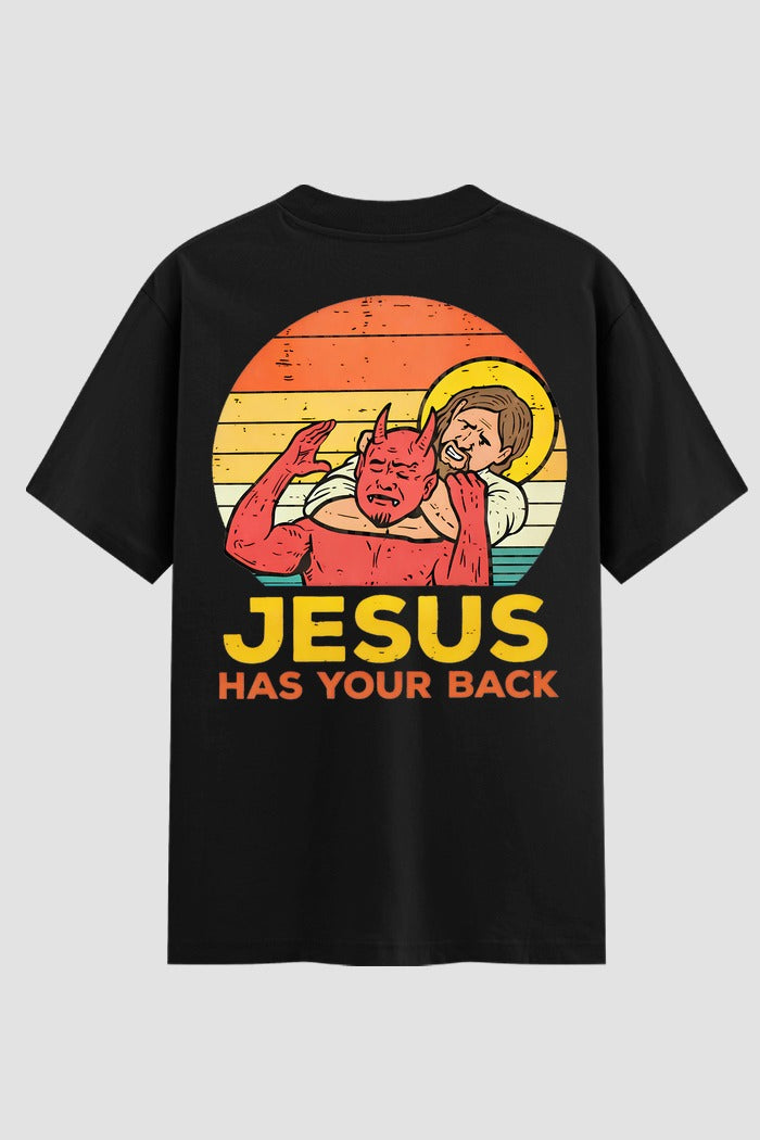 Camiseta Oversized Suedine Jiu-jitsu Jesus has your back