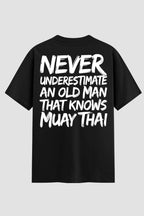 Camiseta Oversized Suedine Muay Thai Never Underestimate
