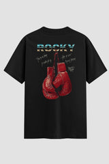 Camiseta Oversized Suedine Rocky Balboa Hard As Life