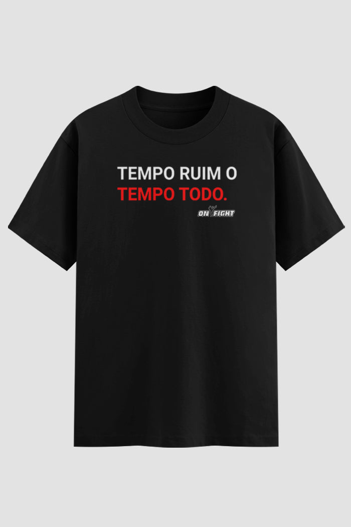 Camiseta Oversized Jiu-Jitsu Tempo ruim o tempo todo