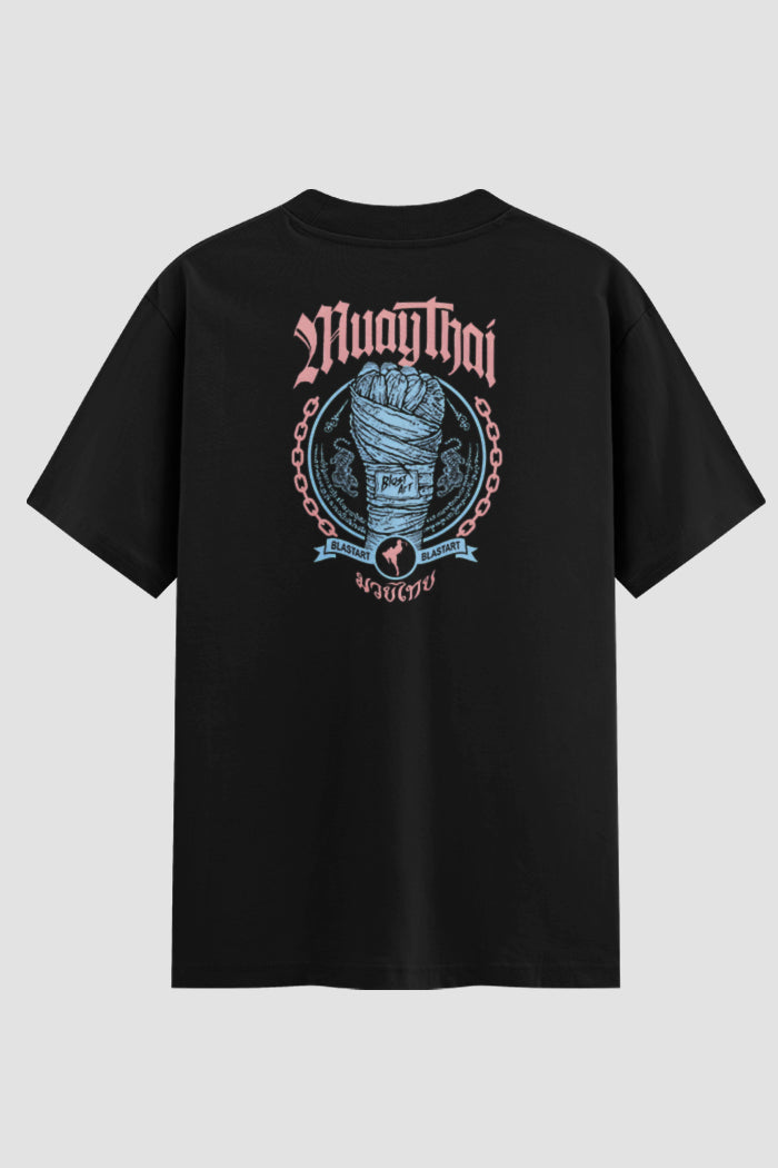 Camiseta Oversized Muay Thai Gang Sign: Est. '98
