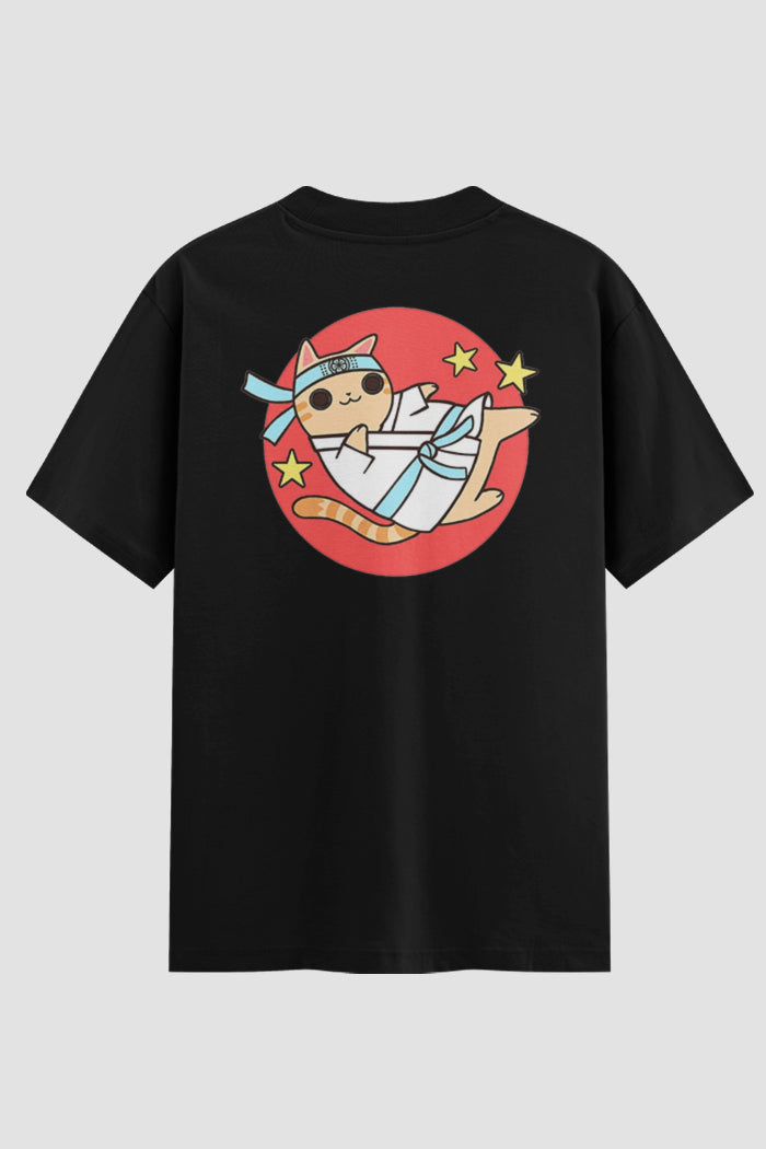 Camiseta Oversized Karate - Karate Cat