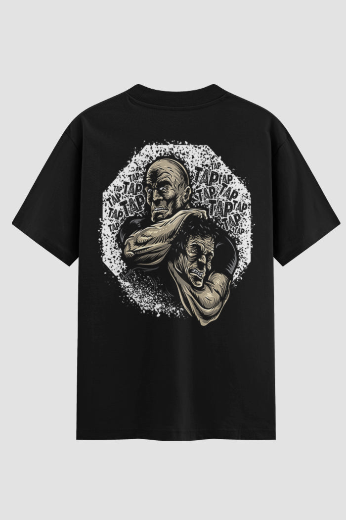Camiseta Oversized Suedine Jiu-Jitsu Tap Tap Tap