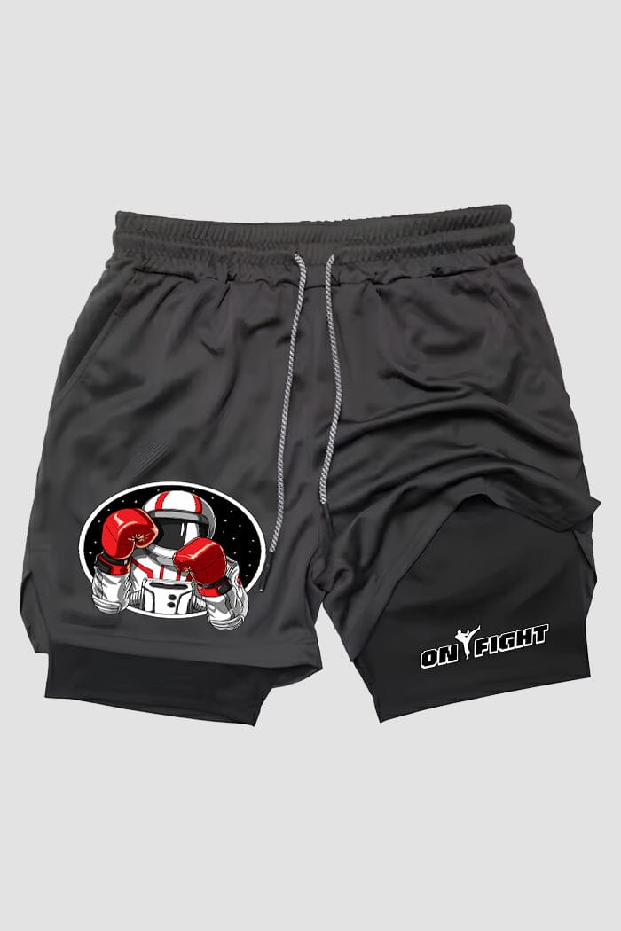 Short de compressão  2 em 1 boxe Astronauta Boxeador
