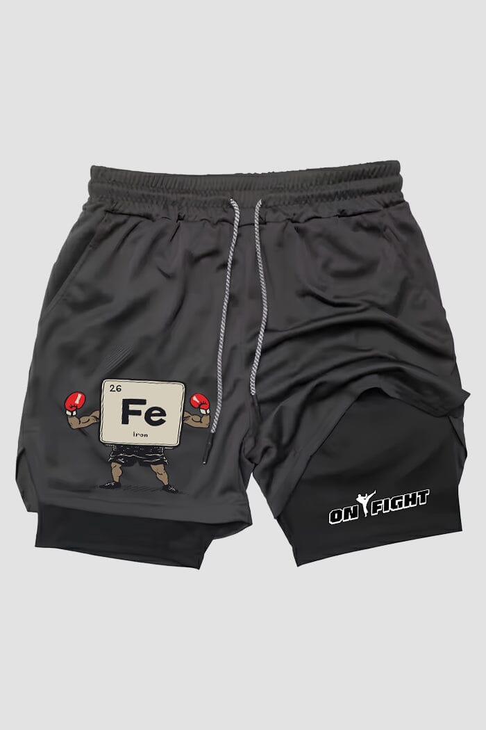 Short de compressão  2 em 1 boxe Ferro (fe) Boxeador