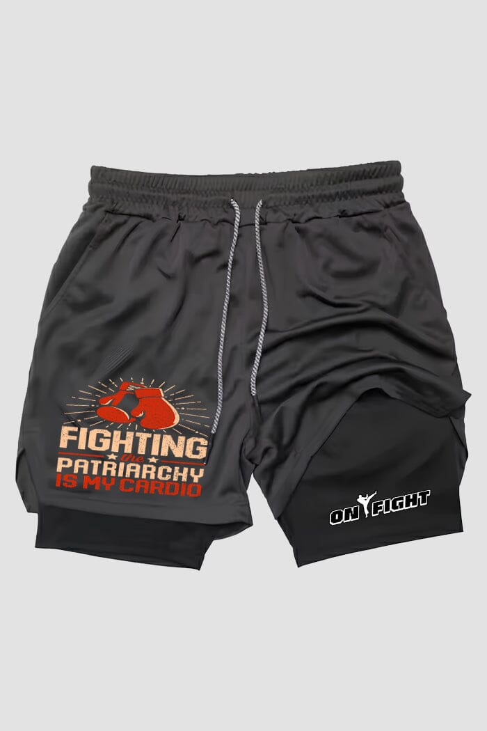 Short de compressão  2 em 1 boxe Fighting Patriarchy