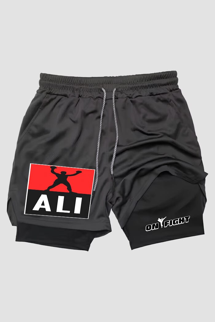 Short de compressão  2 em 1 boxe Muhammad Ali