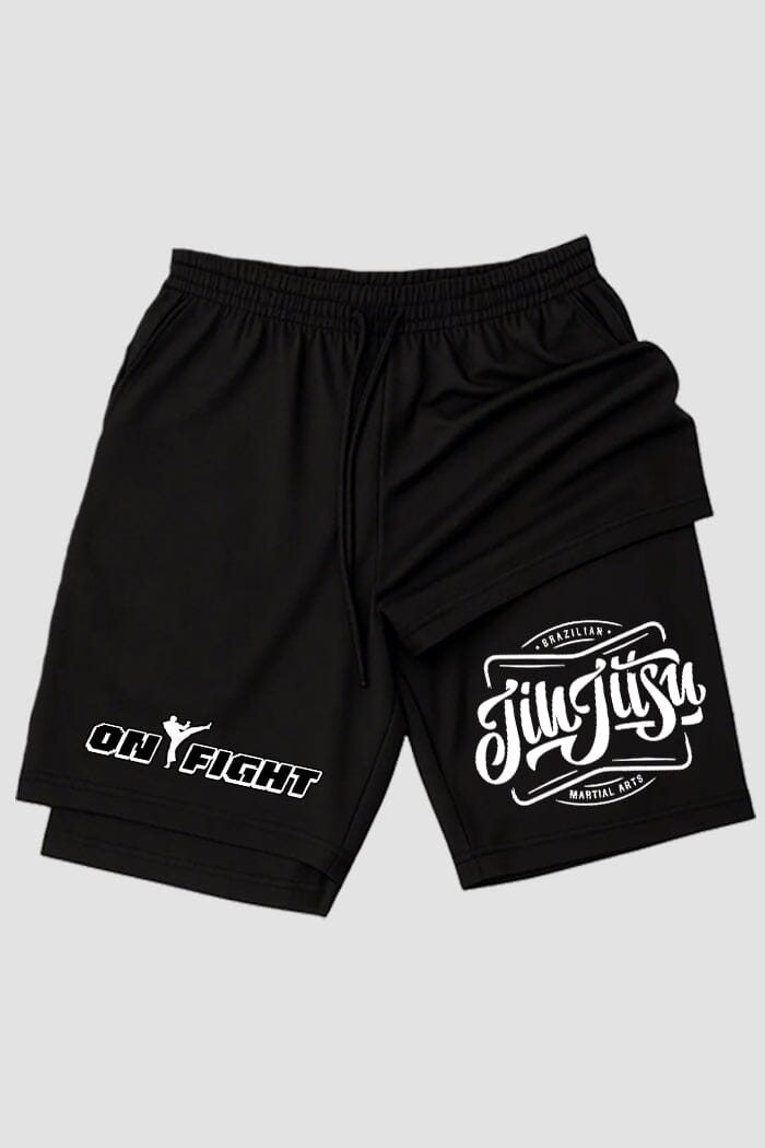 Short de compressão 2 em 1 jiu-jitsu Classic Script Jiu-Jitsu