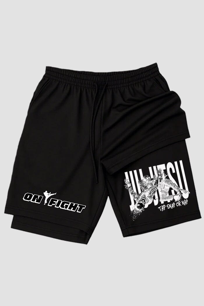 Short de compressão 2 em 1 jiu-jitsu Death Roll – Till The Last Tap shorts Jiu-jitsu OnFight 