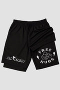 Short de compressão 2 em 1 jiu-jitsu Free Hugs shorts Jiu-jitsu OnFight 