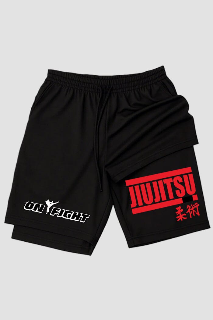 Short de compressão 2 em 1 jiu-jitsu Kanji
