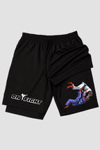 Short de compressão 2 em 1 jiu-jitsu Oni Roll – Demons On The Mat shorts Jiu-jitsu OnFight 