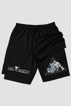 Short de compressão 2 em 1 jiu-jitsu Robo X Astronauta – Triângulo De Guarda Fechada shorts Jiu-jitsu OnFight 