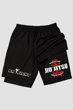Short de compressão 2 em 1 jiu-jitsu Train Smart Jiu-Jitsu shorts Jiu-jitsu OnFight 