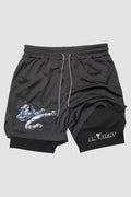 Short de compressão 2 em 1 karate Astronaut shorts Karate OnFight 