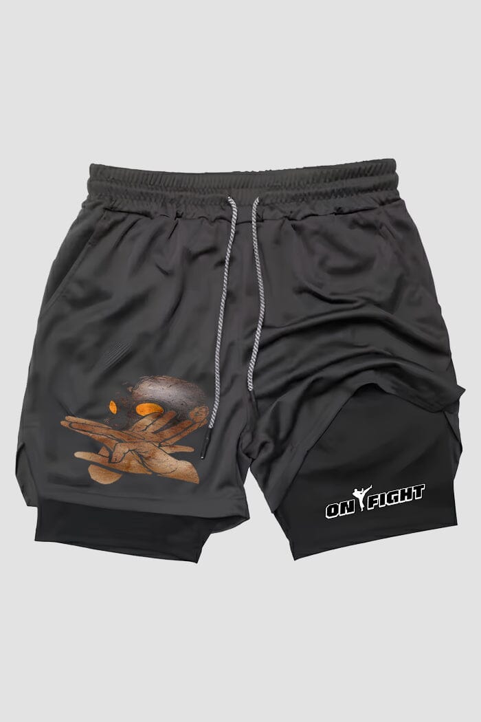 Short de compressão 2 em 1 karate Pose shorts Karate OnFight 