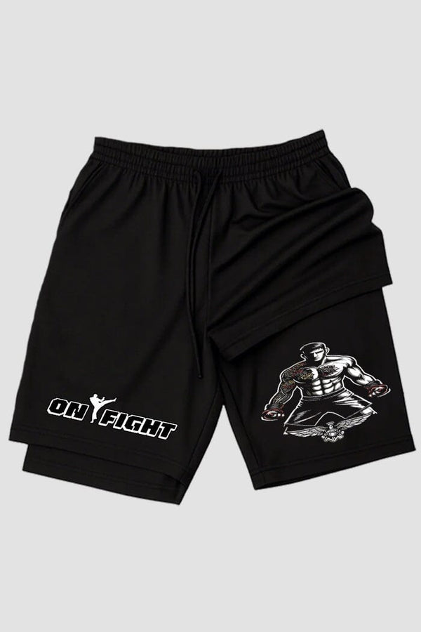 Short de compressão  2 em 1 MMA Cage Warrior