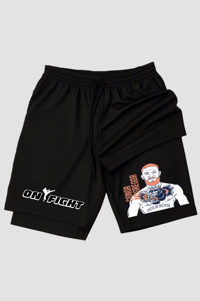Short de compressão 2 em 1 MMA Conor McGregor Fighter shorts MMA OnFight 