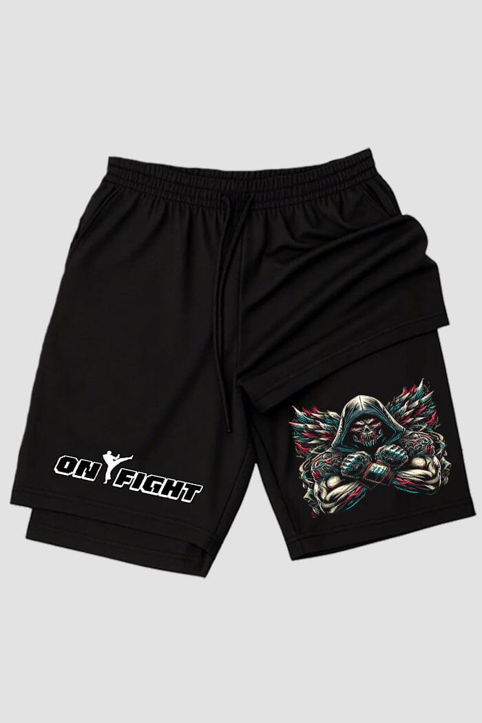 Short de compressão 2 em 1 MMA Demon Skull Mma