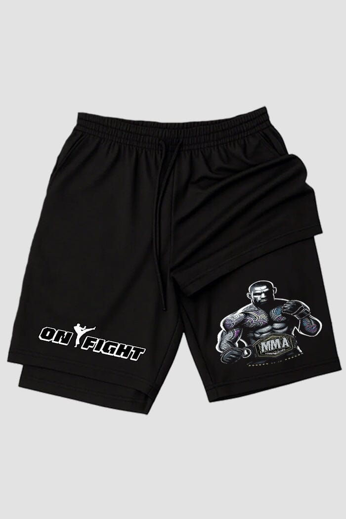 Short de compressão 2 em 1 MMA Dynamic Kick