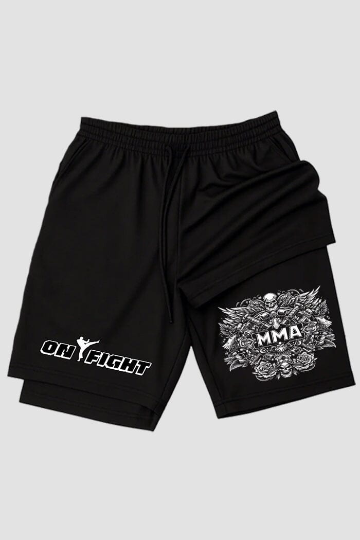 Short de compressão 2 em 1 MMA Mma Belt Power