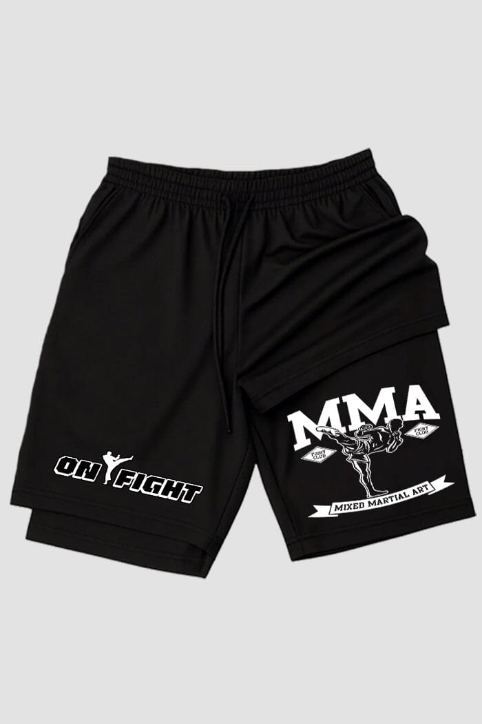 Short de compressão  2 em 1 MMA Mma Kick Fight Club
