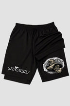 Short de compressão 2 em 1 MMA Tap Or Nap shorts MMA OnFight 